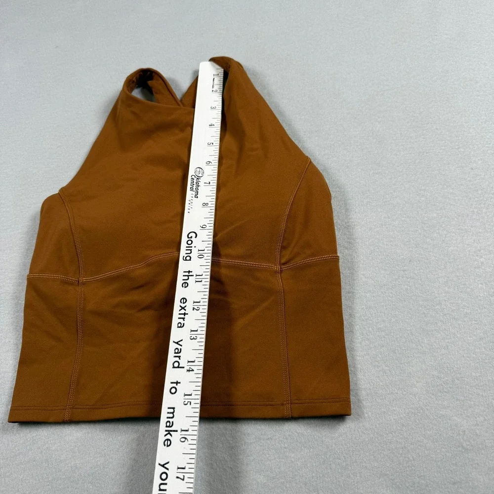 Lululemon Womens 0 Key to Balance Tank Copper Brown High Neck Yoga Athleisure